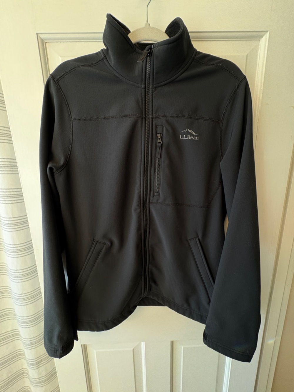 L.L. Bean Men's Charcoal Softshell Zip Jacket, Men’s Small